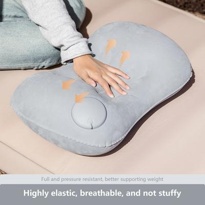 Portable Comfortable Inflatable Pillow Camping Pillow Pool Pillow Ultra Soft Car Pillow for Neck Lumbar Support Pillow Camping