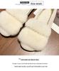 Women's Summer Flat Fur Bean Shoes with Rabbit Hair, Plus Size, Wear Outdoors