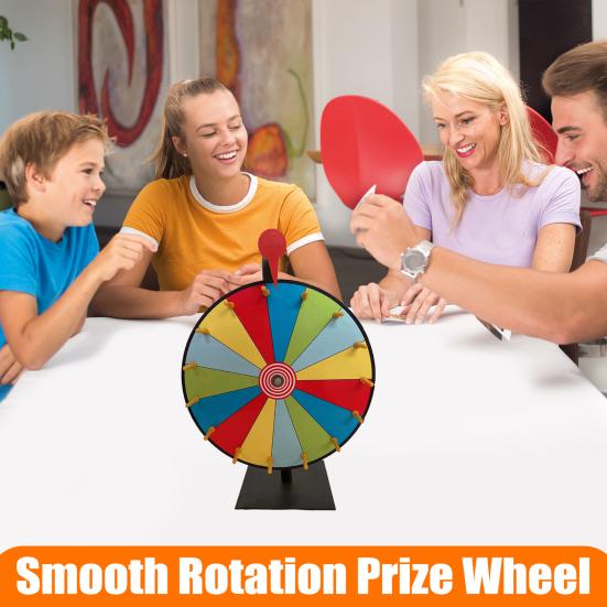 12-tums Pris Snurrhjul med Radergummi Regnbågshjul med Ställ DIY