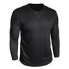 Men's Sporty Casual Round Neck Long Sleeve T-Shirt Knit Base Layer Top