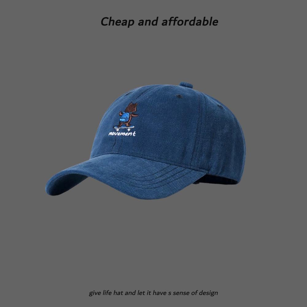 Bear Embroidered Baseball Cap For Men Women Adjustable Sun Protection Casual Spring Summer Fall