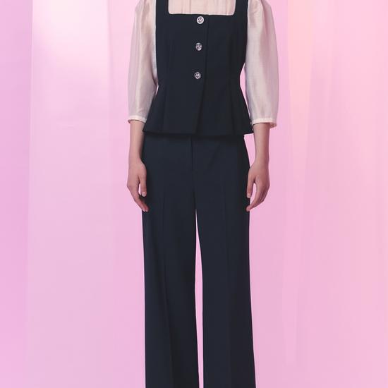 Krio Sheer Layered Blouse ENBLPE6000