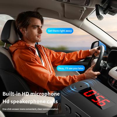 USB Mini Car Receiver FM Transmitter Wireless Handsfree Car Kit Wireless Audio Receiver Bluetooth-Compatible for Car FM Radio