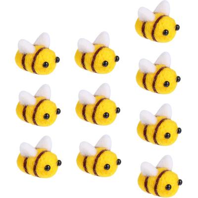 COHEALI Felt Bees for Crafts: 10pcs Wool Felt Bumble Bee Plush for Crafts DIY Baby Shower Gender Reveal Gift Themed Party Decoration
