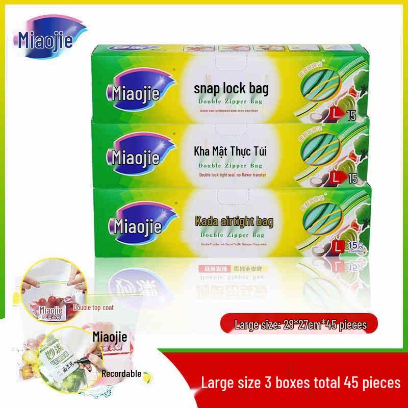 

Miaojie Large Freezer Food Storage Bags