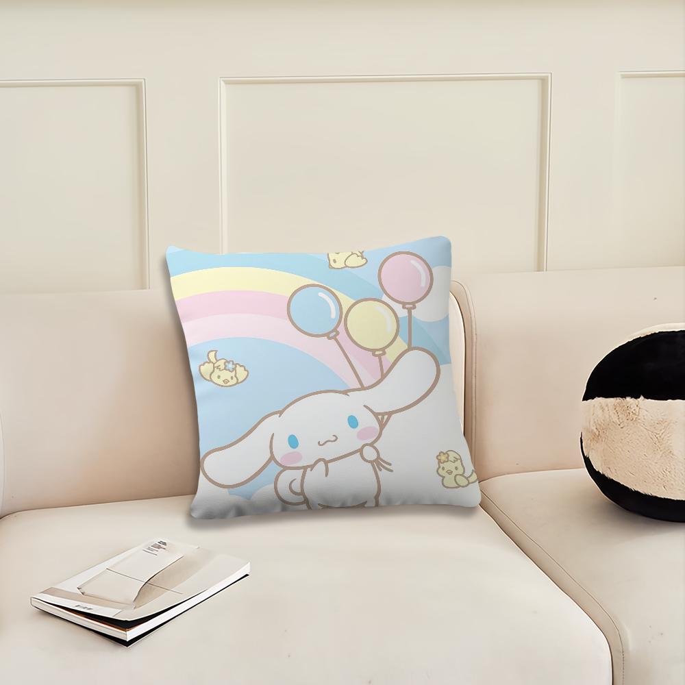 C-Cinnamoroll Cute Kawaii Cushion Cover Cushion Room Bedroom Headboard Sofa Living Backrest Nap Time Pillow Case