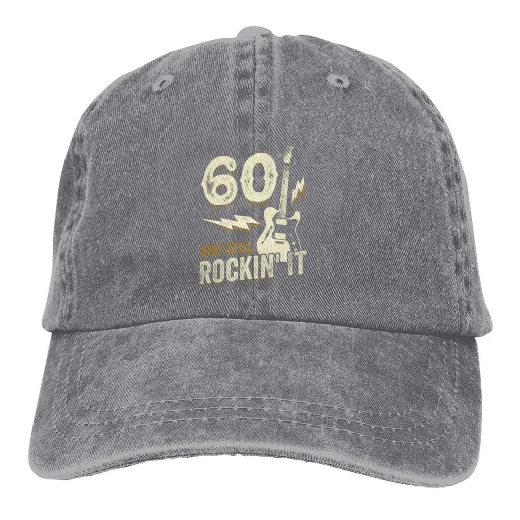Guitar Rock Multicolor Hat Peaked Men Women's Cowboy Cap 60th Birthday Baseball Caps Personalized Visor Protect Hats