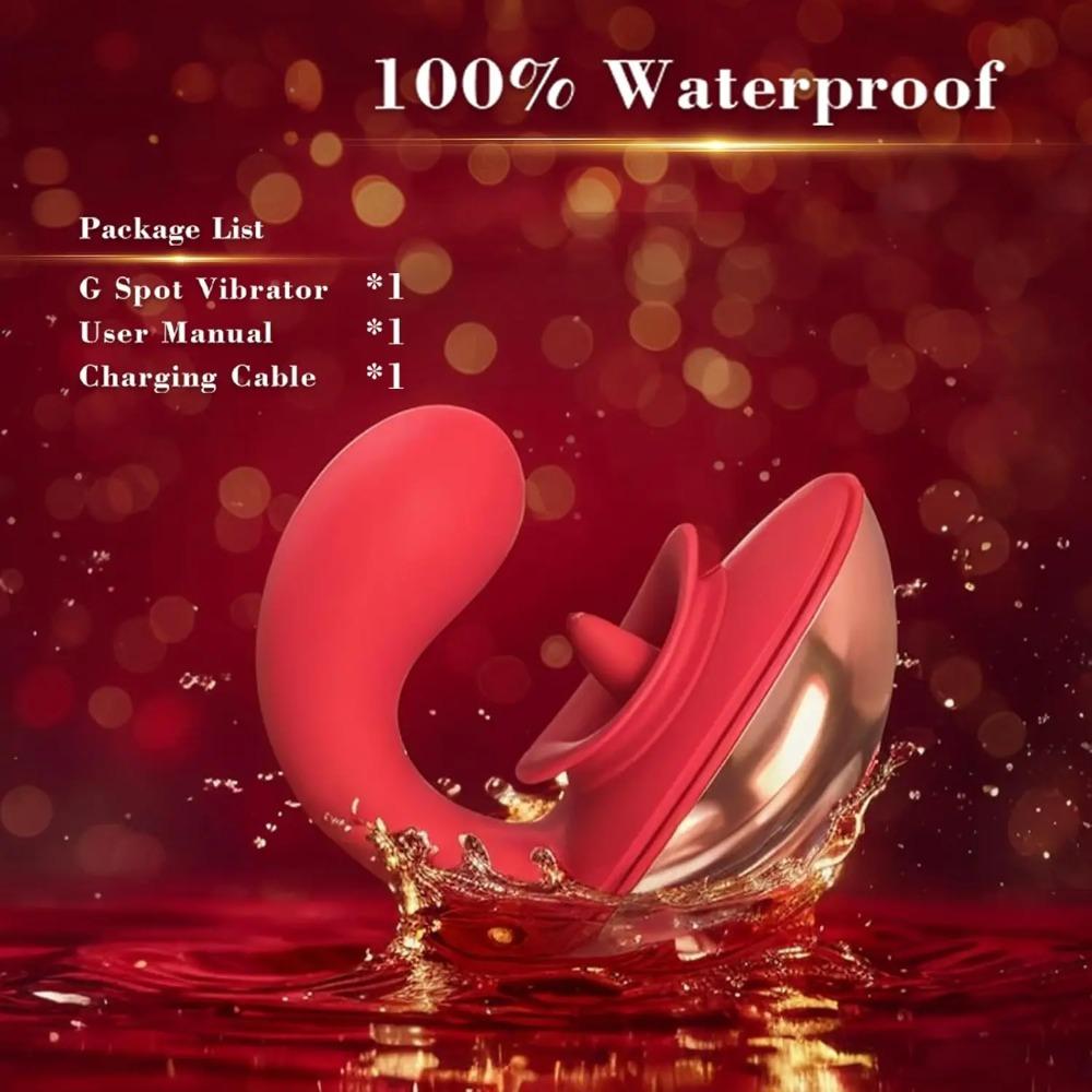 G Spot Vibrator with Tongue Licking Vagina Clitoral Stimulator for Women Adult Sex Toys Anal Dildo for Female Masturbation 18+