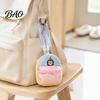 Macaron Color Headphone Case Small Coin Purse, Style Mini Backpack Pendant with Lanyard, Lightweight Durable Fabric Purse Pouch Double Zippered
