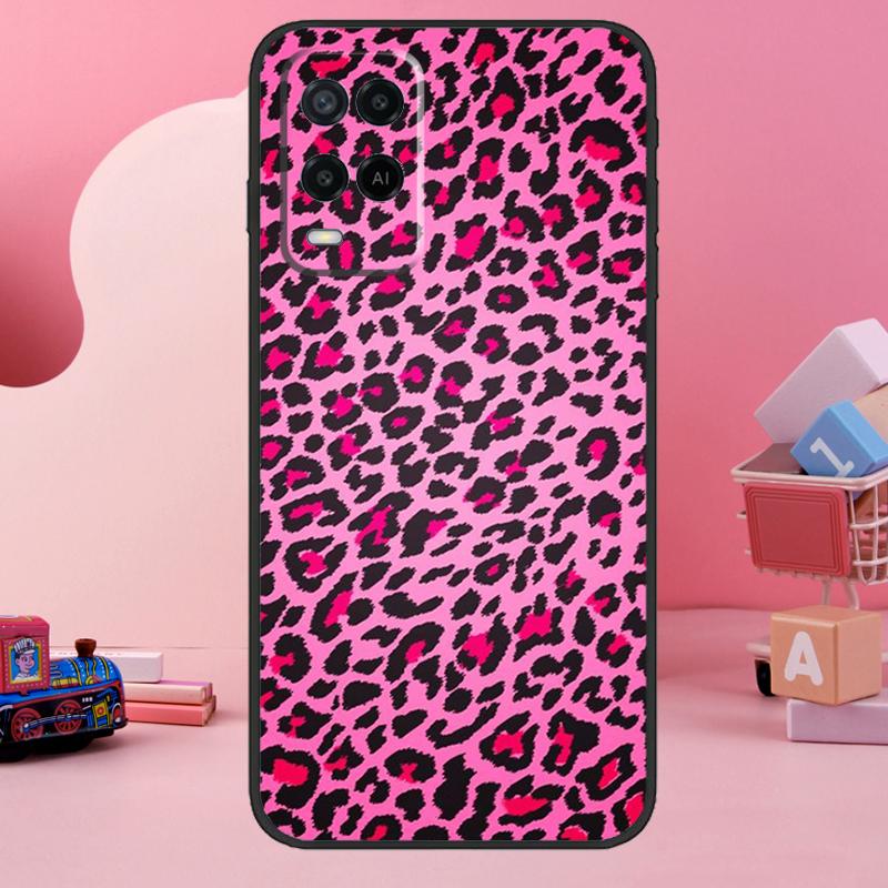 Leopard Print Case For Oppo A78 A38 A18 A98 A58 A60 A80 A40 A96 A76 A16 A94 A74 A54 A15 A17 A57 A77 A5 Pro