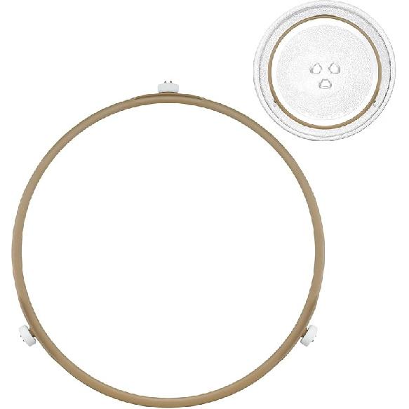 8.8  Microwave Turntable Ring, Microwave Oven Tray Support with 15mm Rollers, Rotating Support Fit Oven Glass Turntable Plate (1 Pack) 8.8