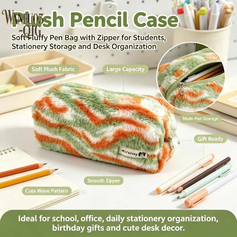 Hot Sale Cute Pencil Case Carrot Element Large Capacity Pencil Bag Storage Bag Stationery Bag For Students