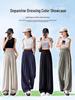 2026 Women's High-Waisted Ice Silk Wide-Leg Pants – Summer Slimming, Loose, Casual, and Cool