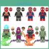Supererou Spider-man Costum Negru Auriu Dr. Set de 8 Mini Cuburi de Construcție Figurină de Acțiune