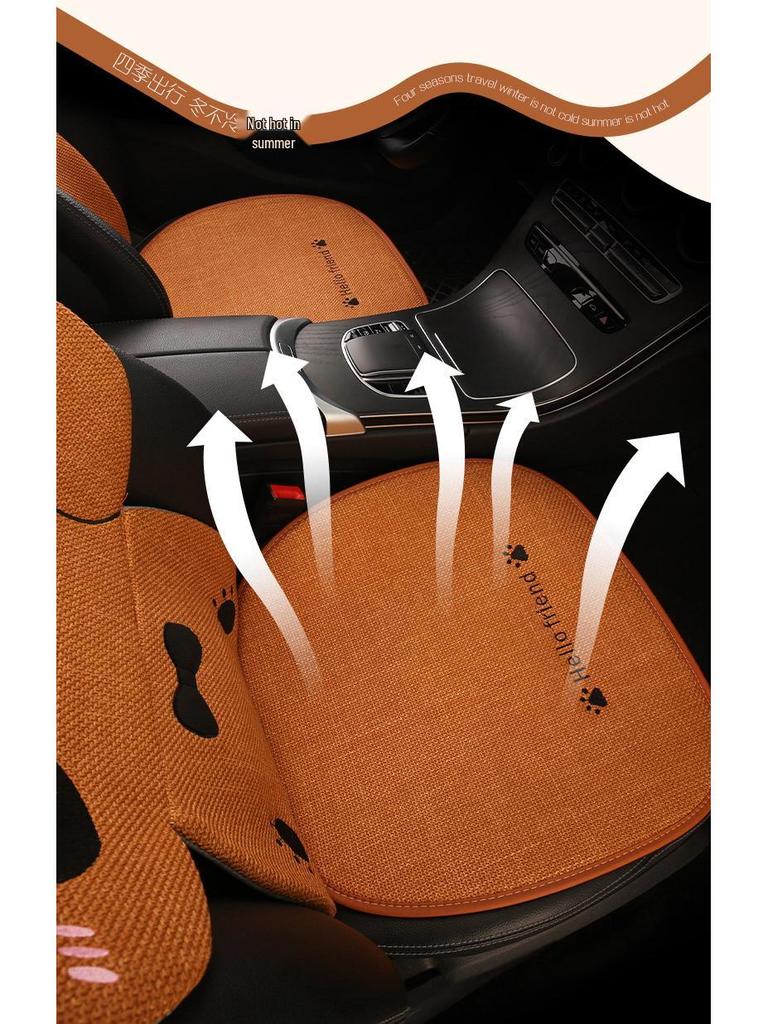 Cute Female Puppy Cartoon Car Seat Cushion for Chevrolet Equinox, Cavalier, Cruze - All Seasons