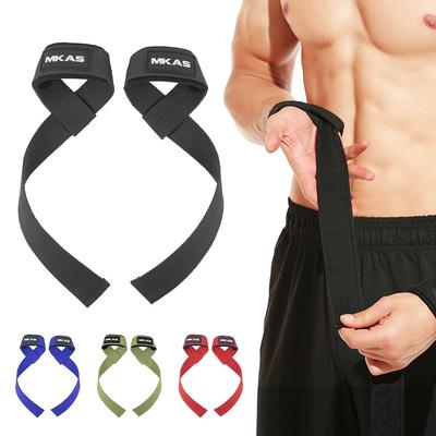 1 Pair 3.8*60CM Strength Training Professional Hard Pull Grip Strap Fitness Weight Lifting Pressure Non-Slip Power Strap Winding Wrist Strap