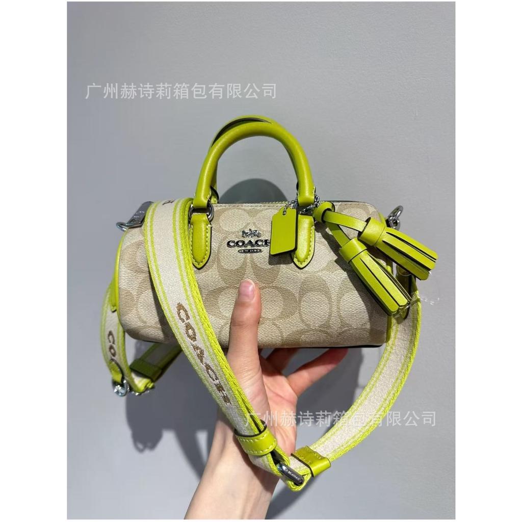 Koujia's New Lacey 19 Pen Holder Bag, European and American Retro-coated Presbyopia Shoulder Messenger Bag, Portable Cylinder Bag.