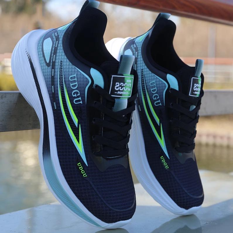 Pánské prodyšné síťované protiskluzové běžecké boty 2025 - Měkká podrážka, Tlumící nárazy, Ultralehká neformální sportovní obuv pro teenagery