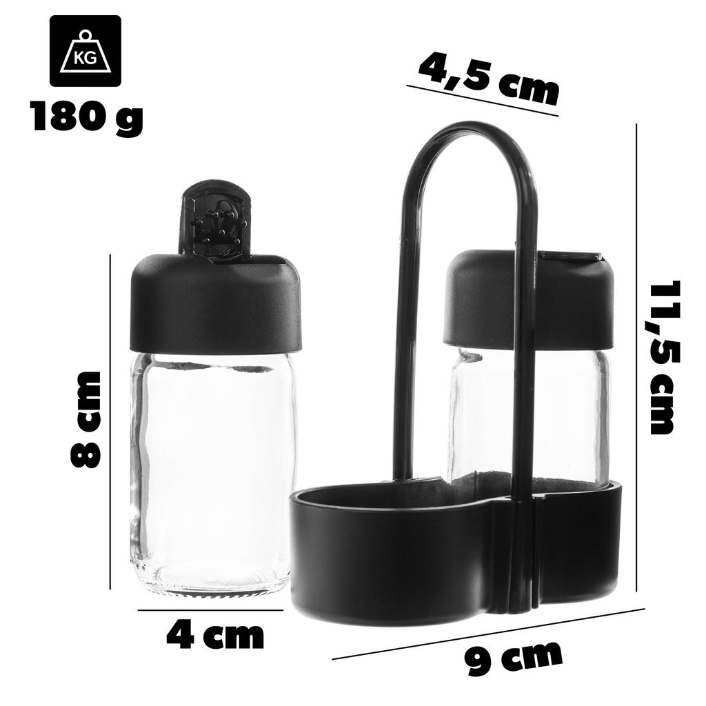 KADAX Zestaw Przyprawników Komplet Na Stół Stojak Solniczka i Pieprzniczka