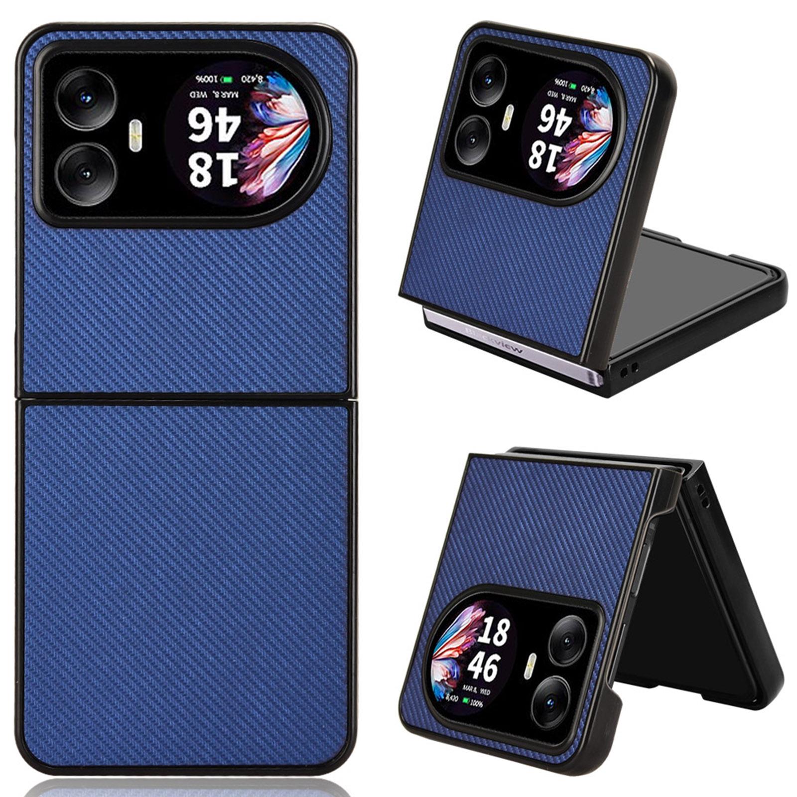 

Для Blackview Hero 10 4G Чохол Текстура вуглецевого волокна Протиударний PU+PC Чохол для телефону Blue