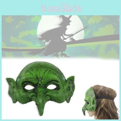 Realistic Green Witch Mask For Halloween Easter Carnival Party Mask Prop