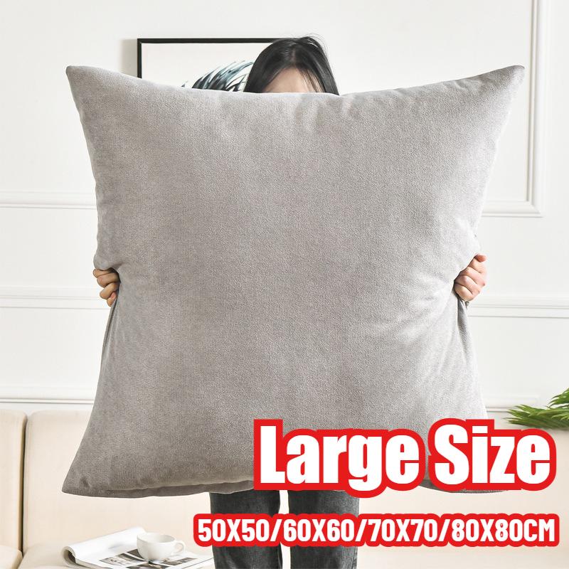 Jmg Clothing Unisex 50X50/60X60/80X80cm Large Size Throw Pillow Cover Living Room Sofa Solid Cushion Cover Decor Home Decorative Pillowcase