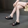 Women Wearing Beach Sandals In the Summer of 2025 New Thick-soled Versatile Women's Casual Belt Buckle Cool Slippers Open Toe