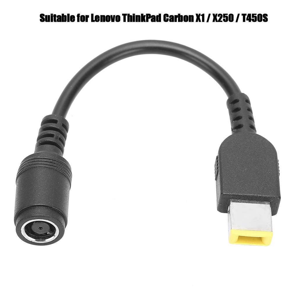 2 Stück Stromwandler-Kabeladapter 5,5 x 2,1 mm Rund auf 7,9 x 5,5 mm Quadratisch für Lenovo ThinkPad X1/X240/G405