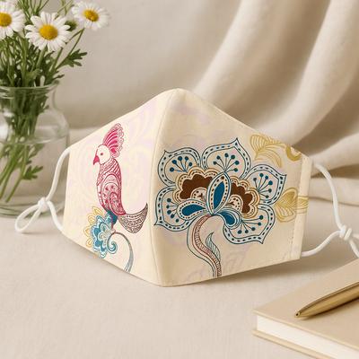 Cloth Face Mask Adult With Filter Mandala Parrot