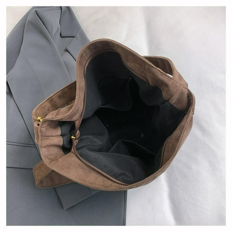 Wildleder-Tragetasche für Damen 2026 Neu Große Kapazität Fashi Einfache Umhängetasche für den täglichen Weg zur Arbeit