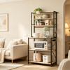Modern Style Display Shelf, Coffee Bar Station, Kitchen Shelf with Sockets, Kitchen Cabinet, Mini Kitchen Workstation