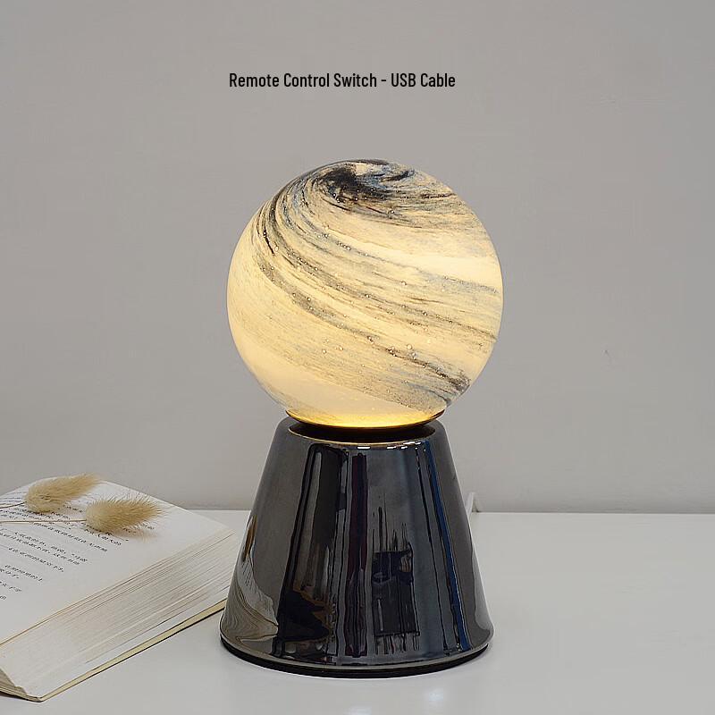 

Miling Blue Planet Ceramic Moon Night Light