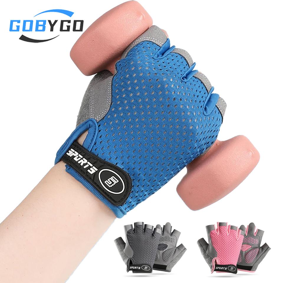 1Pair Thin Children'S Half Finger Gloves Anti-Slip Protective Cycling Sport Fitness Breathable Gloves Roller Balance Bike