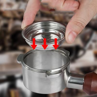 Professional Coffee Filter Stainless Steel Texture Easy Cleaning Powder Cup Coffee Filter Basket for Easy Maintenance