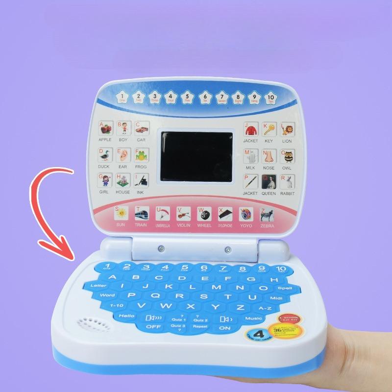 Mini Simulation Laptop Early Education Machine Led Display Learning Machine Music Children'S Toys