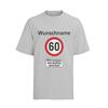 Unisex Shirt Cotton Oversize Large Size Personalised Road Sign Birthday Drivers Name Age Mens T-Shirt-