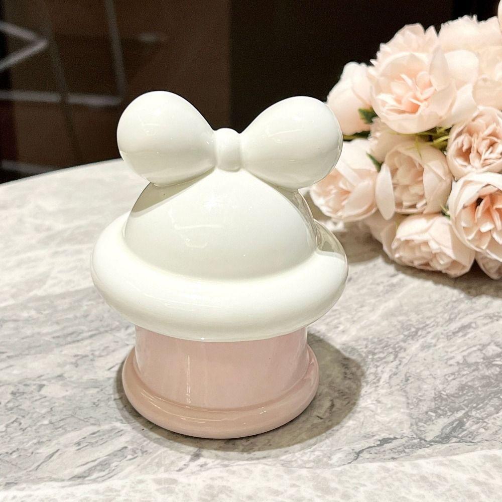 Ceramic Dental Floss Storage Box Creative Toothbridge Holder Toothpick Dispenser  Home Office