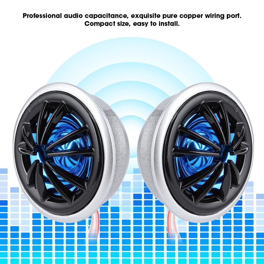 130W 12V Tweeter Kit Stereo Music High Sensitivity Loudspeaker for Auto Car Audio System