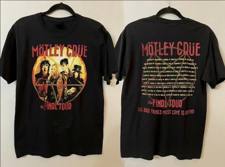 MOTLEY CRUE 2015 The Final Tour All Bad Things Must Come To An End TShirt Unisex T-Shirt S