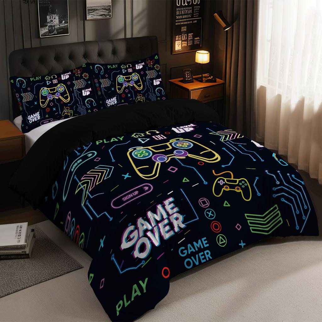 Gifts for teenagers game console Bedding Set game controller Duvet Cover Pillowcase Bedroom Decoratio Single Double Large Siz