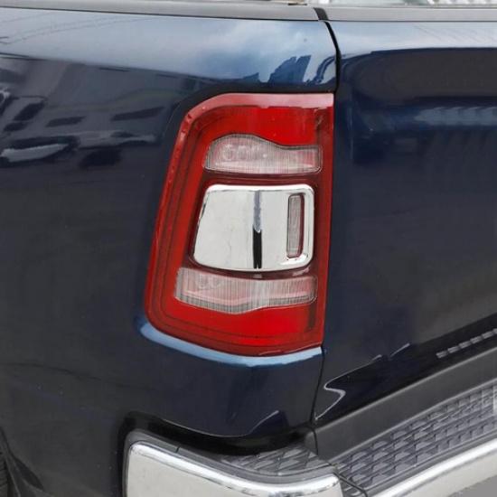 For - 2024 Dodge Ram 3500/2500/1500 Chrome Rear Light Lamp Frame Trim Cover