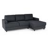Paul 4-seater Right-hand Corner Sofa - Anthracite Grey Fabric - L 215 X D 140 Cm