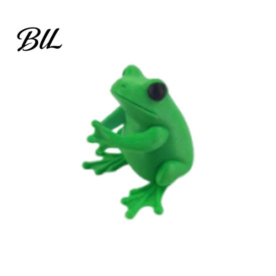 Small Item Organizer Pen Holder Cute Frog Mini Desktop Holds Pens Pencils Creative Stand Firm Grip Prevents Rolling Practical for Home Office зелёный