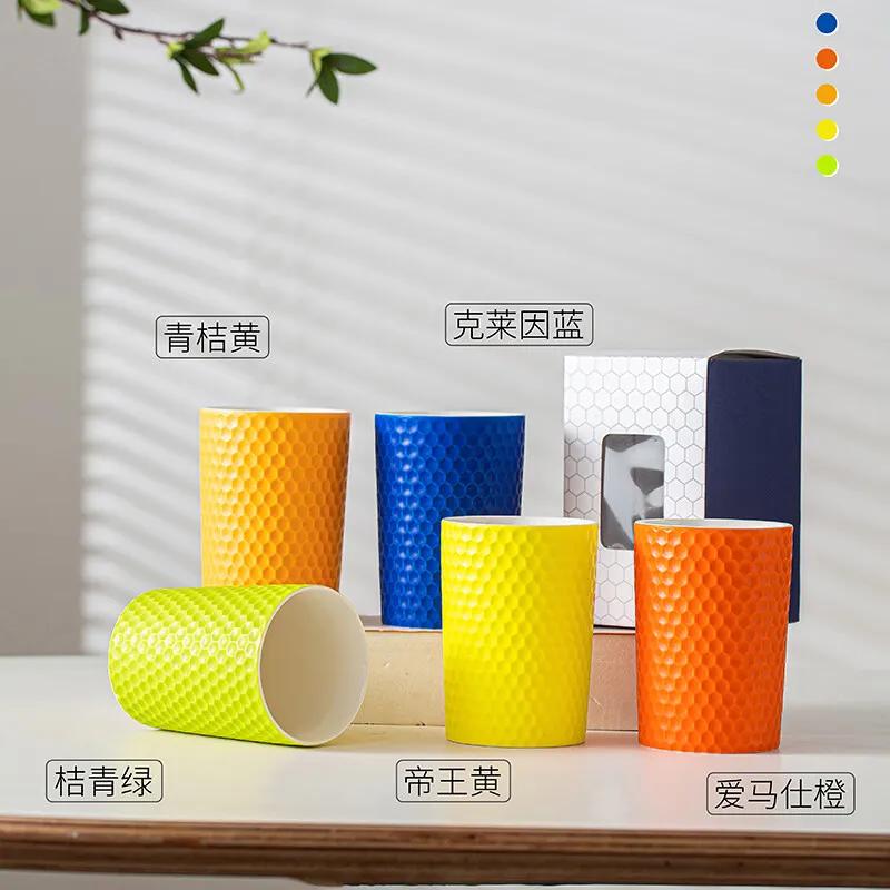 INS beverage cola cup ceramic commercial drinking cup men's and women's office large capacity leisure cup cold water cup