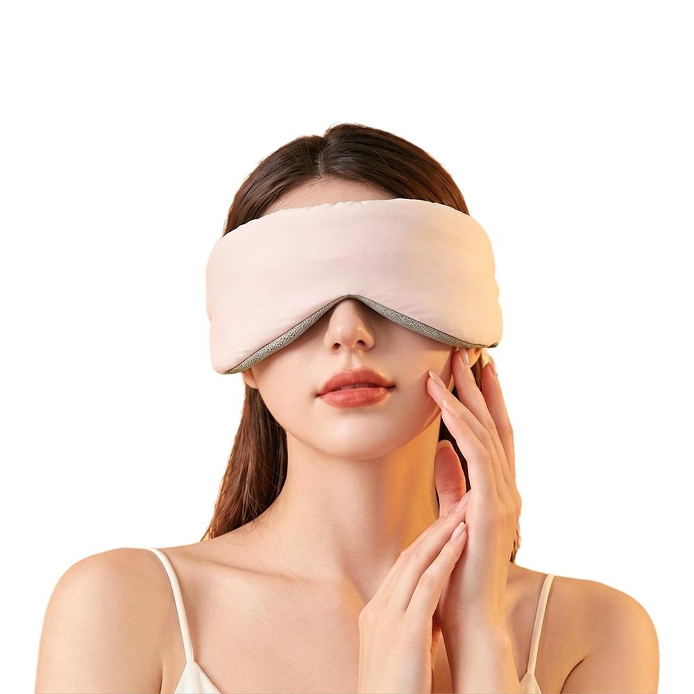 Full-Coverage Weighted Eye Mask Adjustable Blindfold Eyeshade Portable Gravity Eye Shade Summer розовый