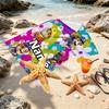 Custom Name Personalized PAW Patrol Print Beach Towel, for Trip Camping Beach Party Home Decor, Birthday Gift for Family & Friends