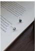 S999 Sterling Silver Asymmetrical Sun Moon Star Stud Earrings with Enamel Design for Women
