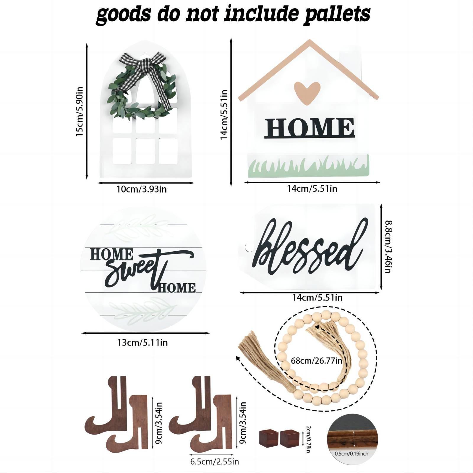 

Farmhouse Vintage Wood Two Tiered Tray with Round Metal Handle,2-Tier Food Presentation Serving Tray Home Decor Spa Ornament One Size