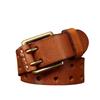 Factory Direct Sales Men's Genuine Leather Belt Double Needle Buckle Head Layer Cowhide Retro Youth Copper Buckle Belt