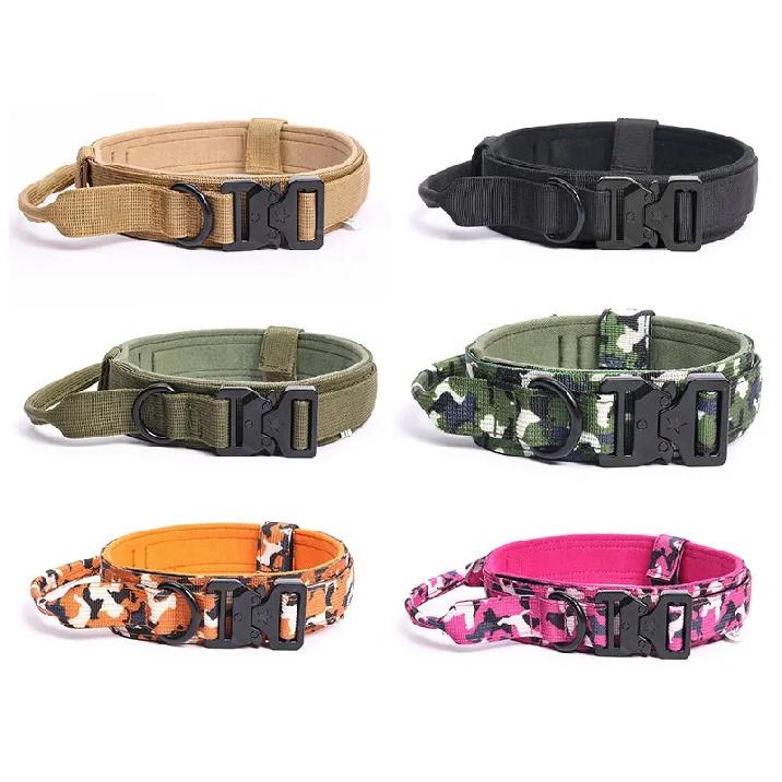 Outdoor Tactical Dog Collar Metal Buckle Breathability Nylon Collar Medium Dogs Suitable For All Breeds Adjustable And Durable